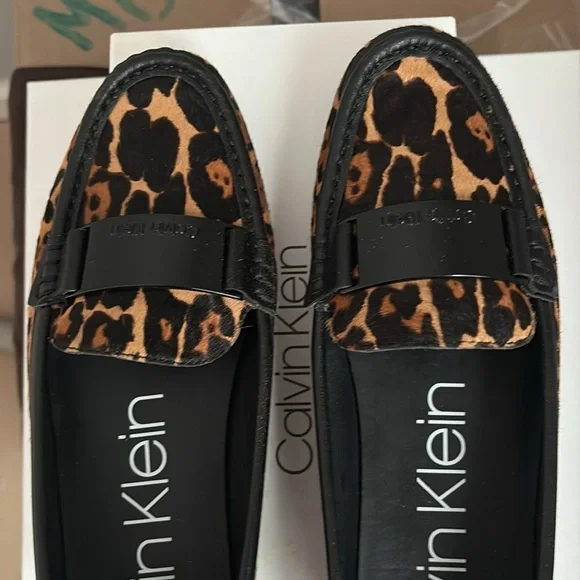 Calvin Klein Women's Leopard Print Loafers, BNWOT, no dust bags, comes with box - Picture 2 of 12